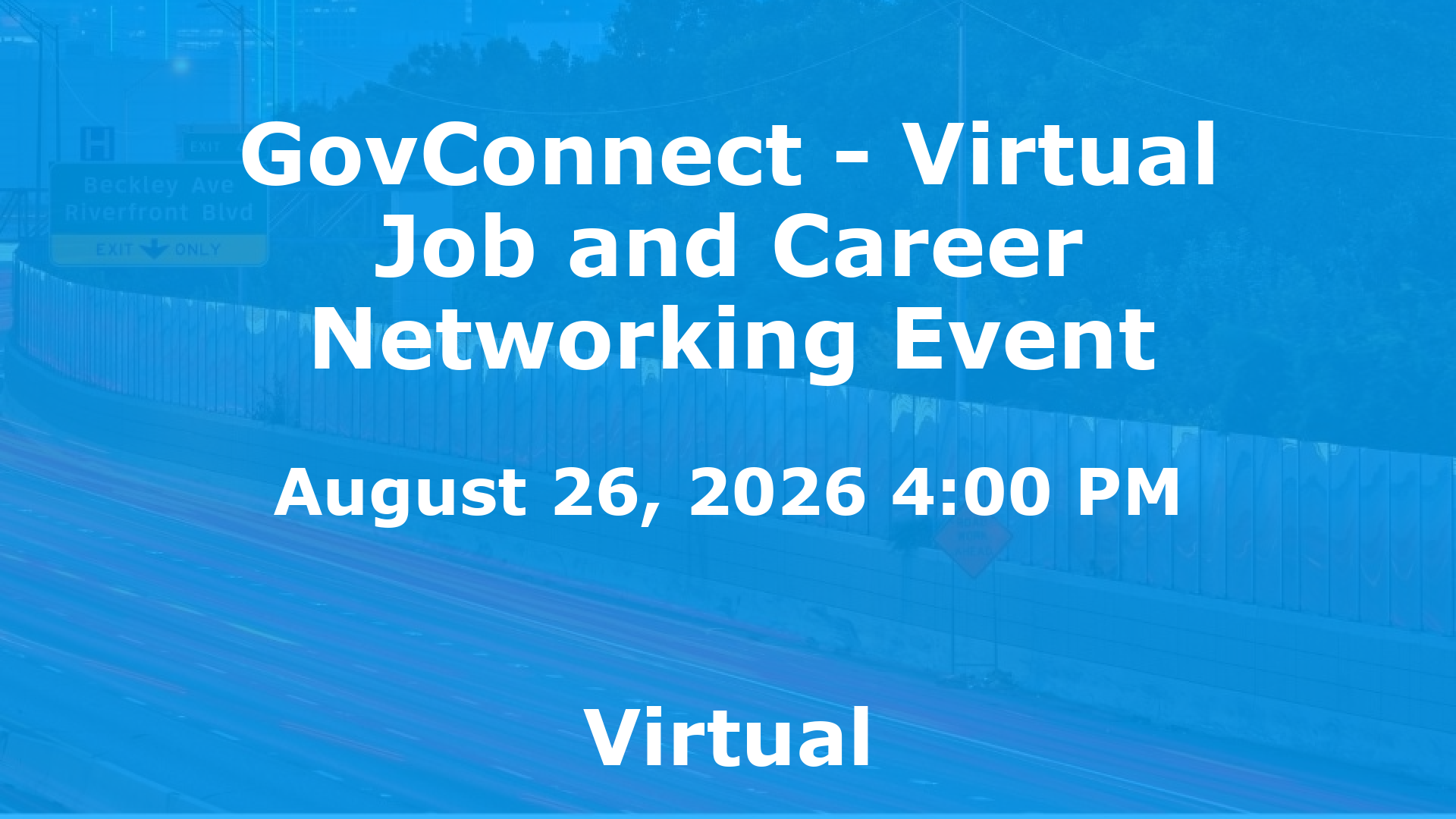 GovConnect - Virtual Job and Career Networking Event event image